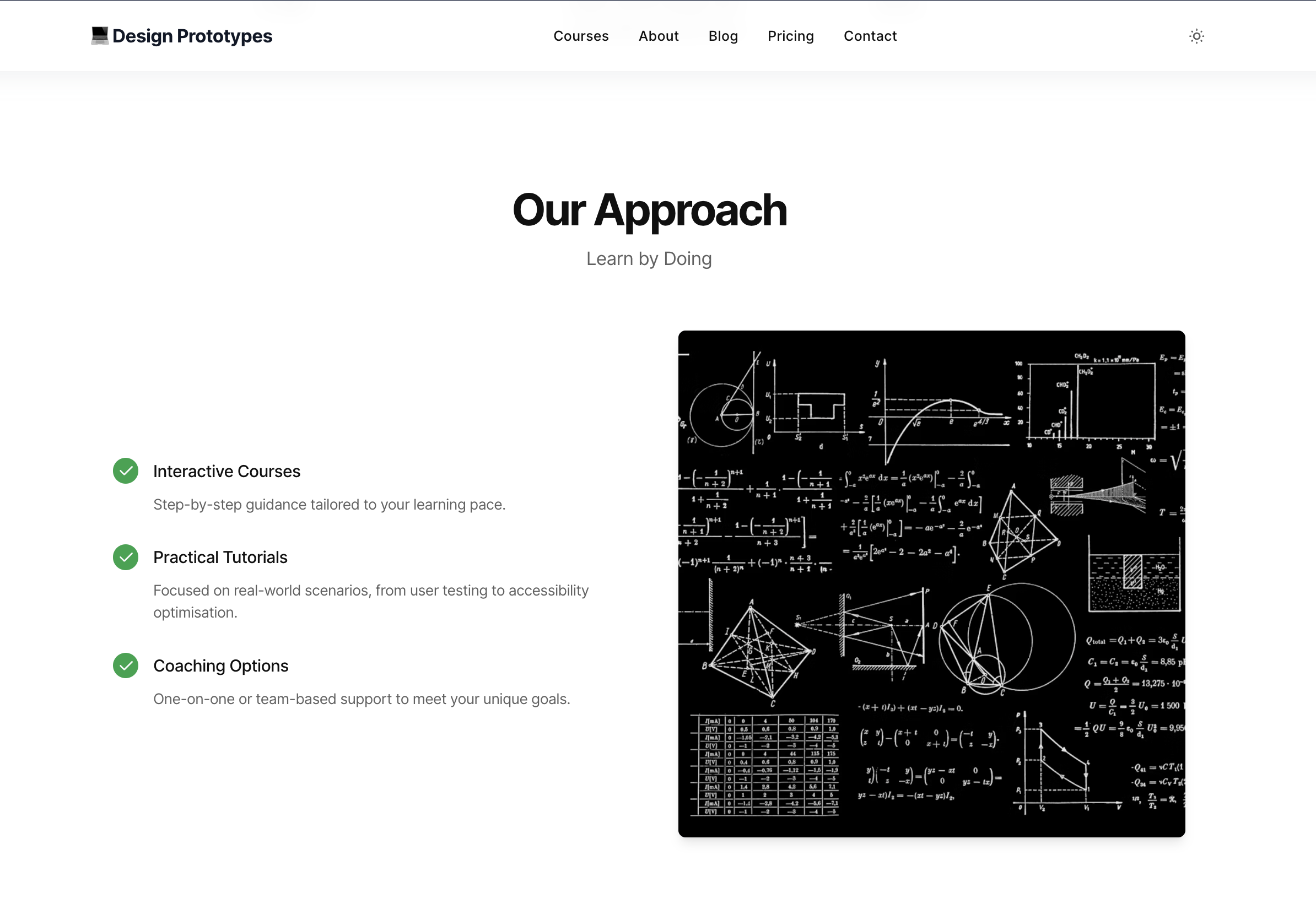 Design Prototypes course features: hands-on practice, GDS standards, from Alpha to Live