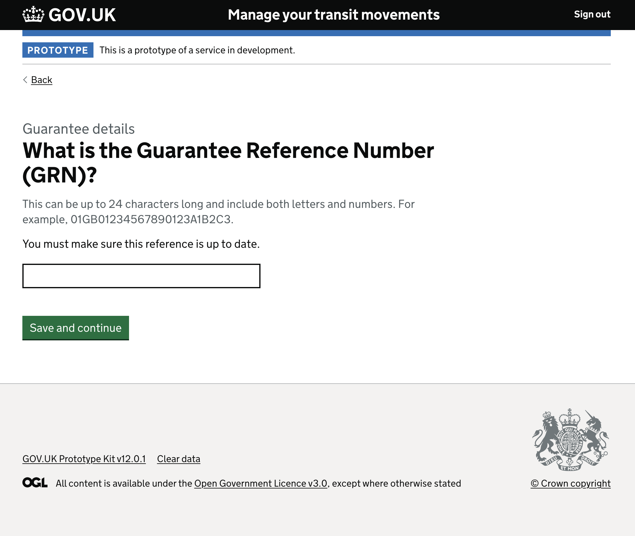 Guarantee — step 2