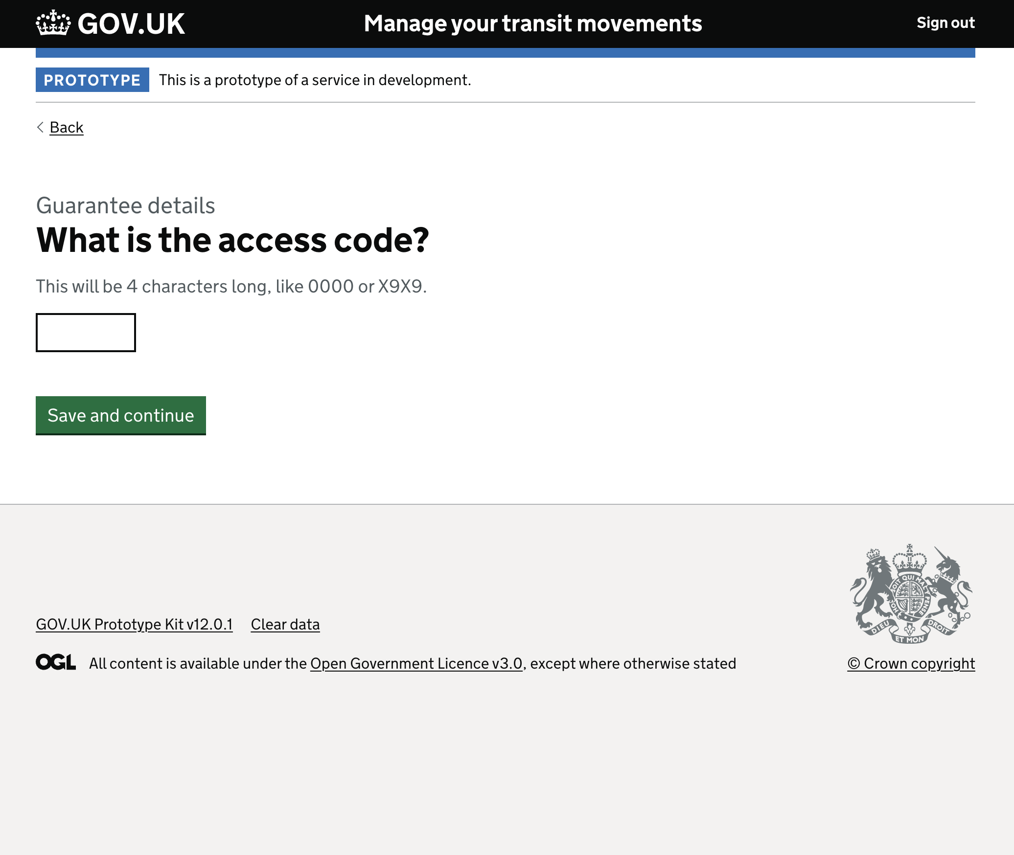 Guarantee — step 3