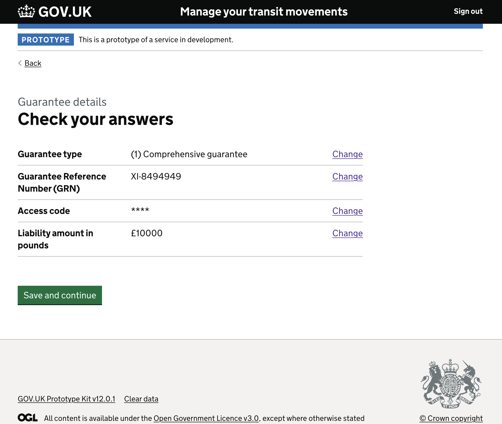 Guarantee — step 5