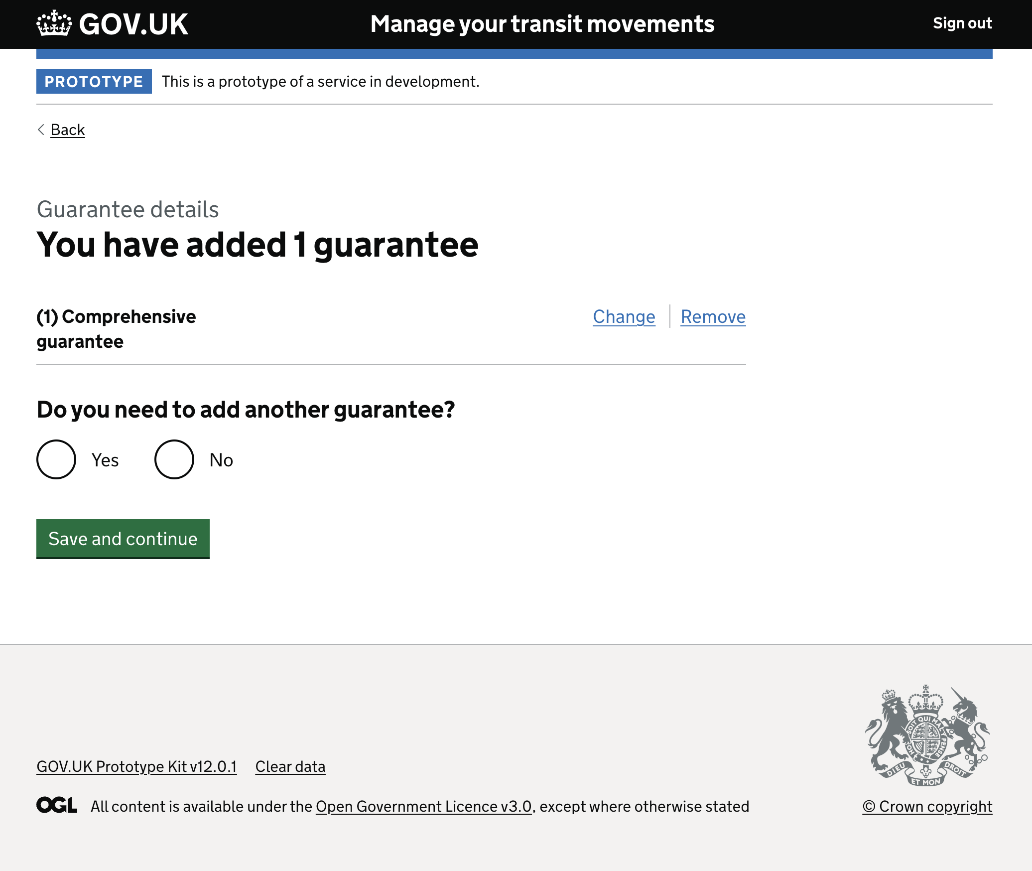 Guarantee — step 6