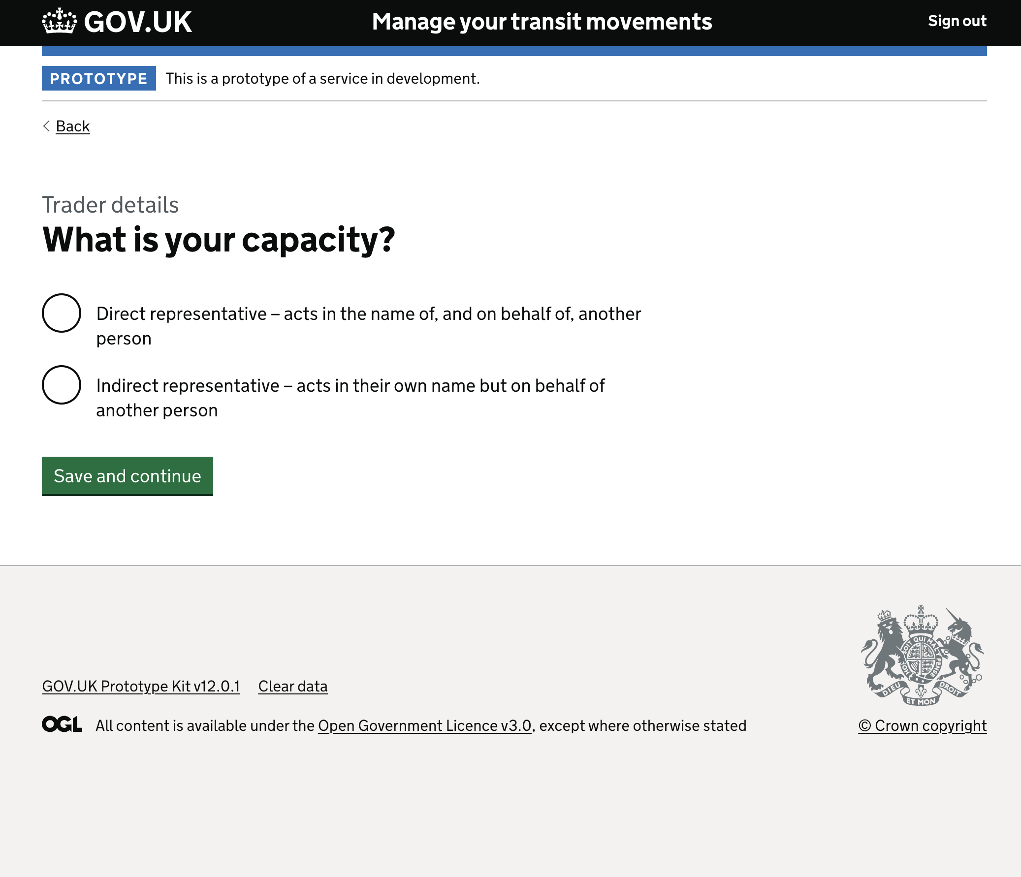 What is your capacity? Direct or Indirect representative