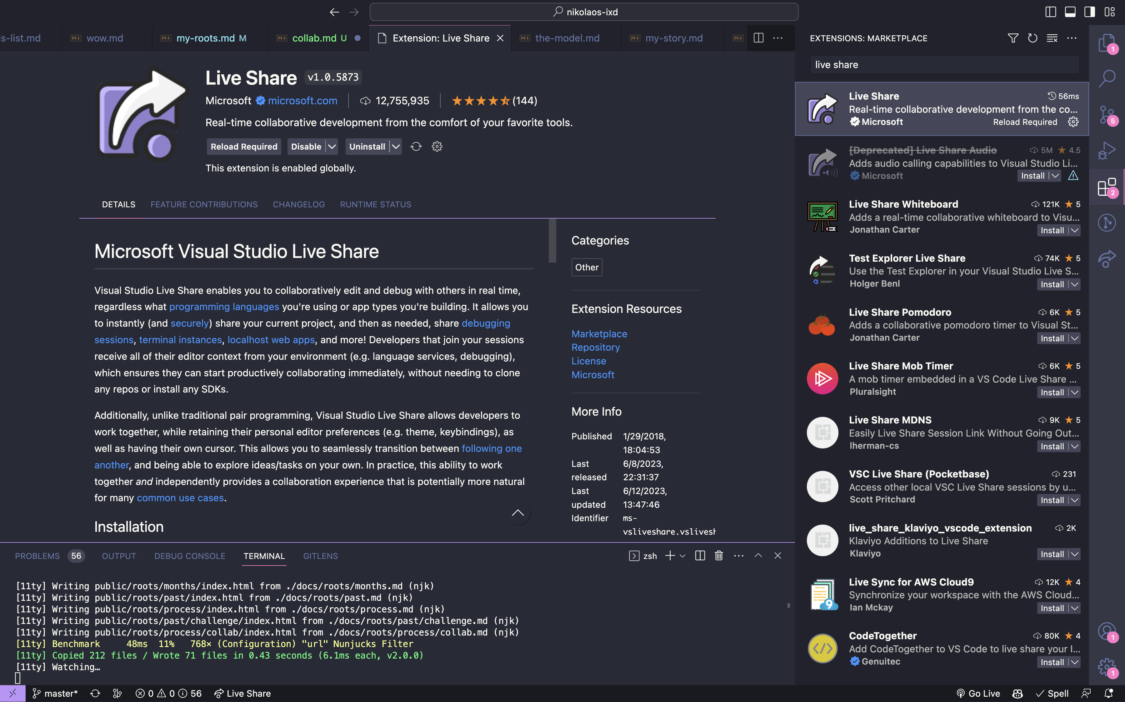Pair programming setup